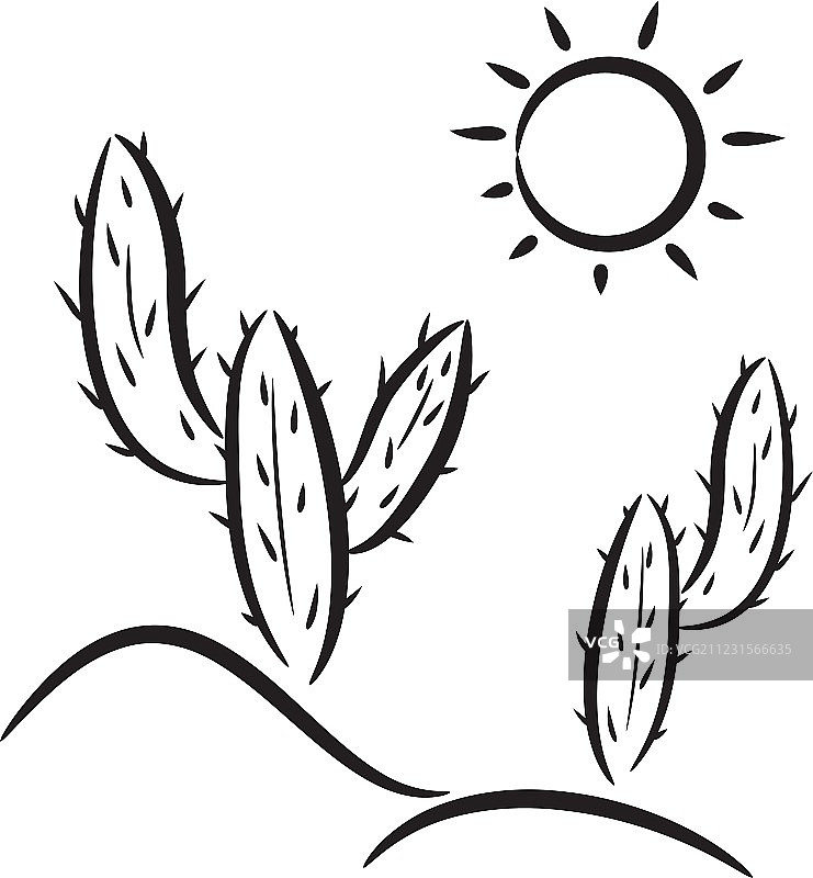 沙漠中的仙人掌图片素材