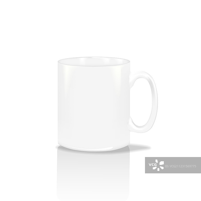 逼真的白色杯子图片素材