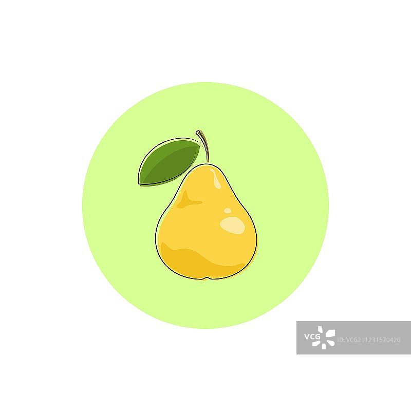 彩色梨子图标图片素材