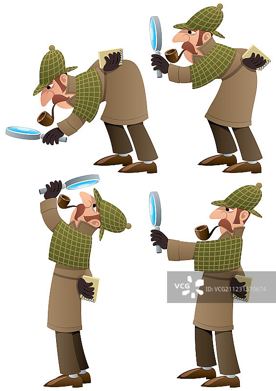 侦探套装图片素材