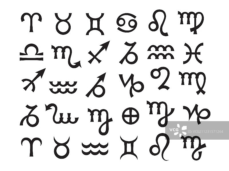 星座占星标志图片素材