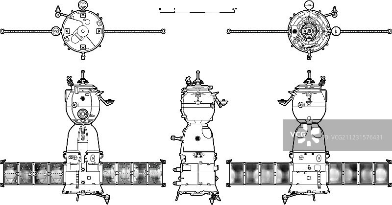 带尾巴的宇宙飞船矢量图图片素材