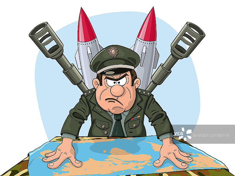 愤怒的军官图片素材