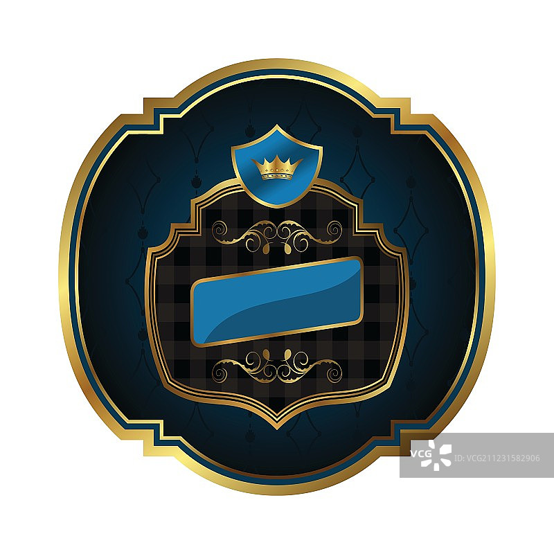 金色皇冠标签边框图片素材