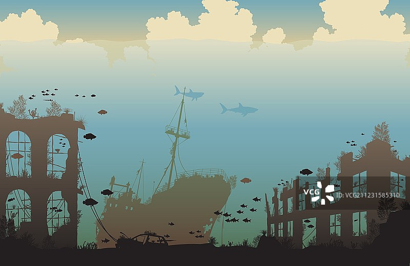 海洋残骸图片素材