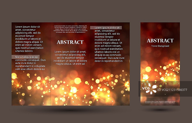 带有散景和星星的节日灯光背景图片素材