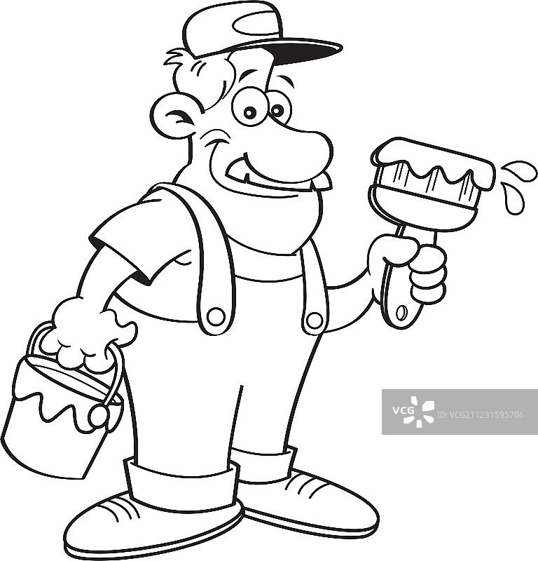 卡通画家图片素材