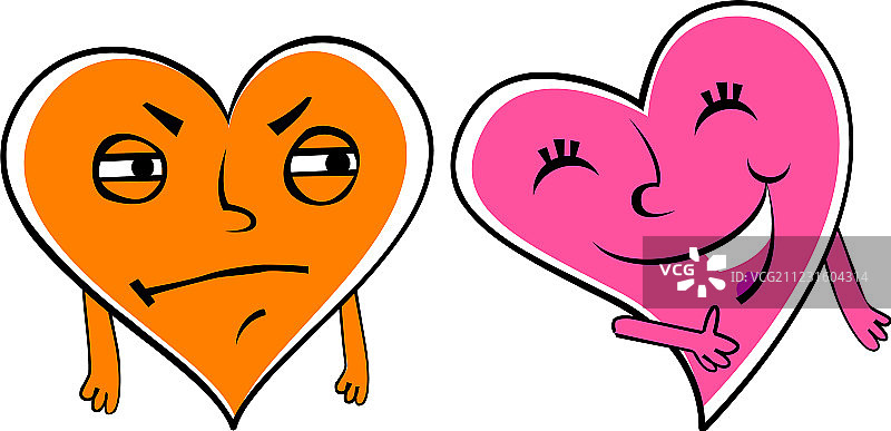 嫉妒的卡通心图片素材