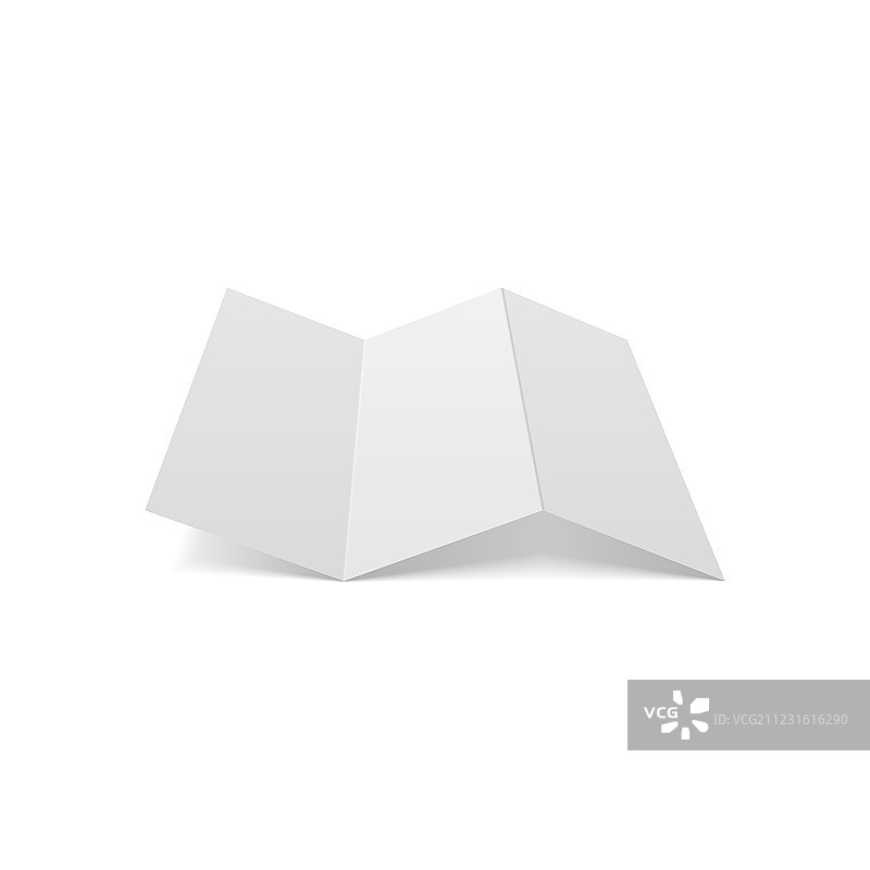 空白纸张三折页样机图片素材