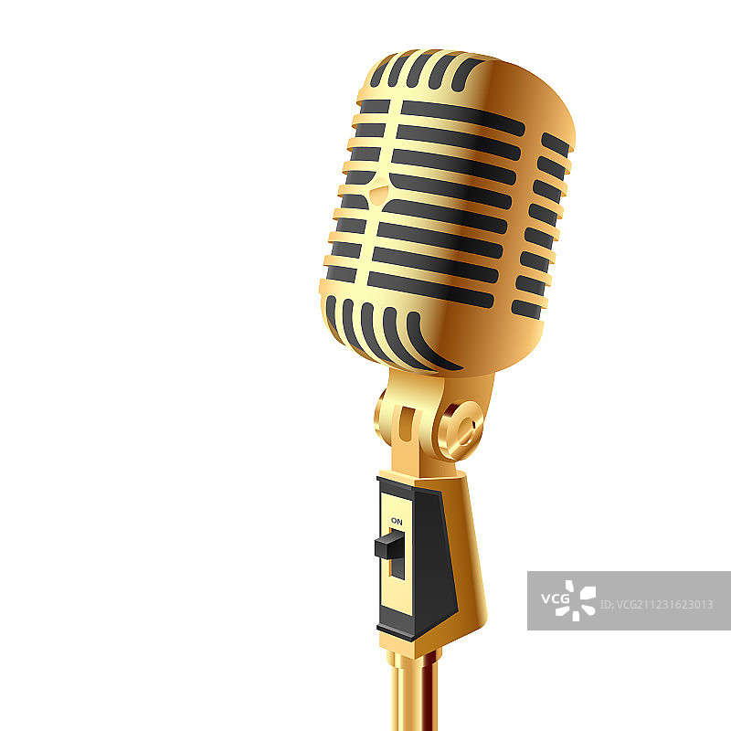 金色麦克风图片素材