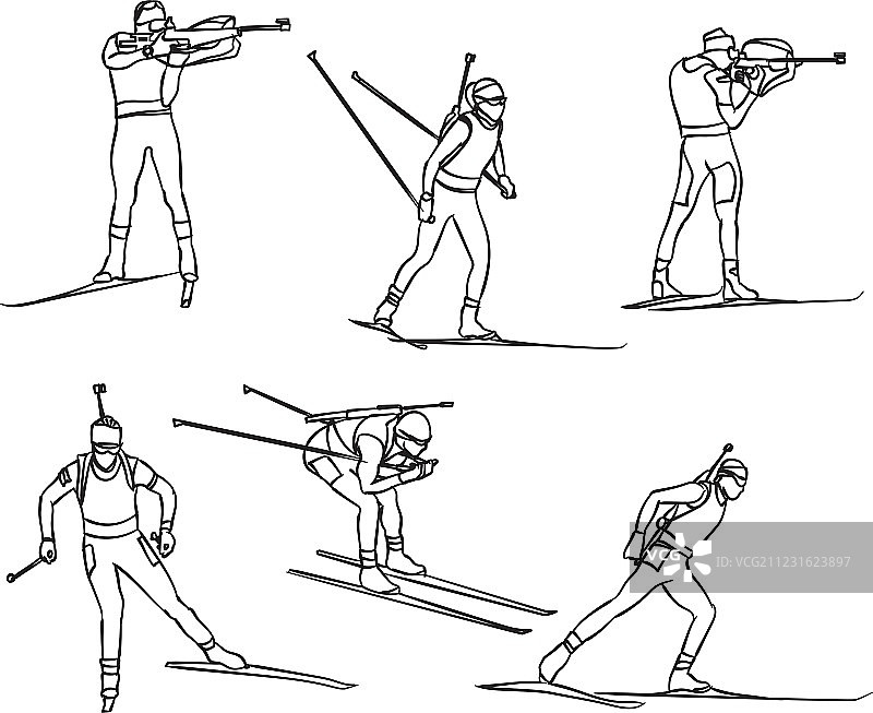 冬季两项合集图片素材