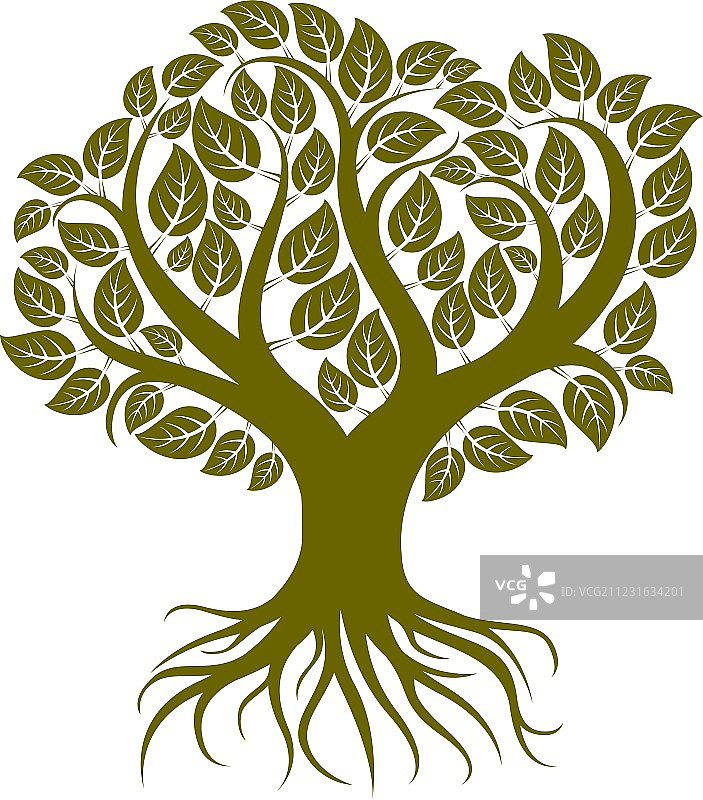 枝繁叶茂的树木艺术图片素材