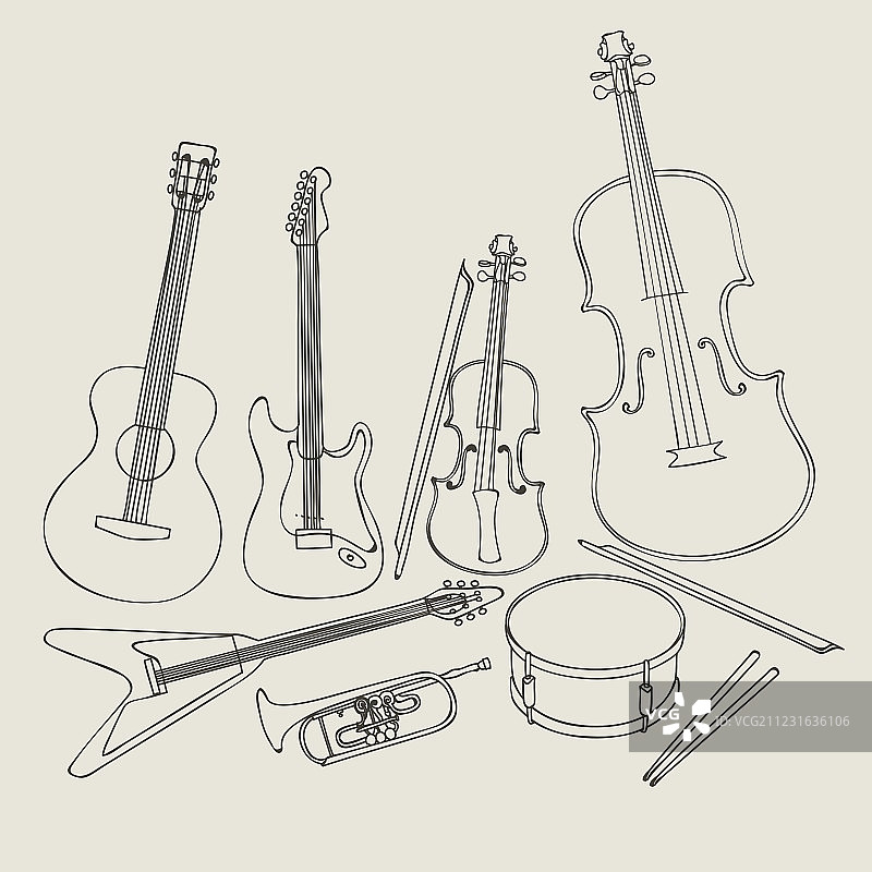乐器组合图片素材