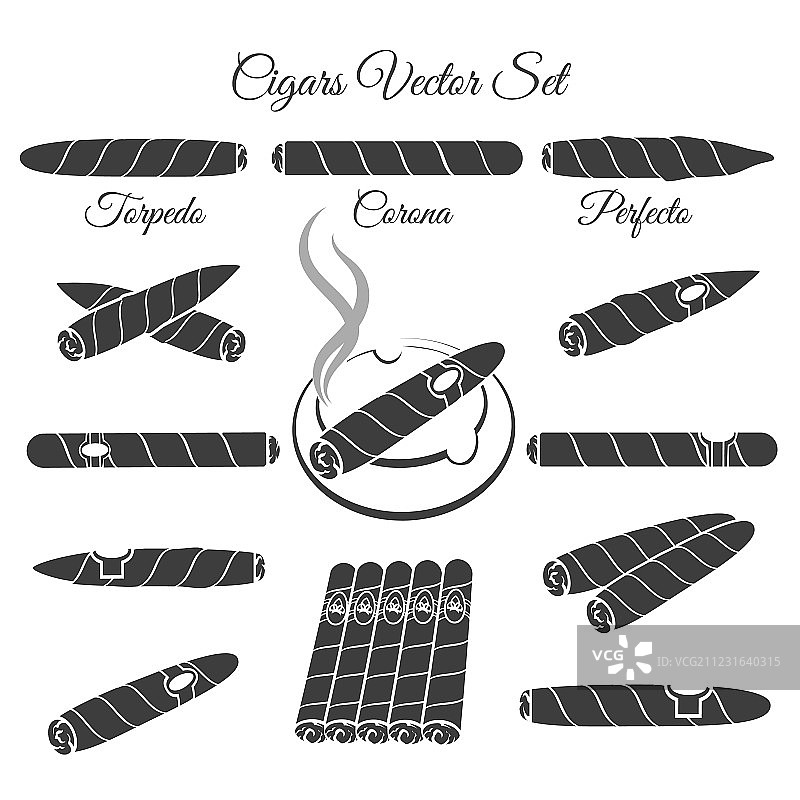 手绘雪茄图片素材