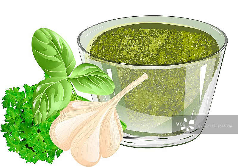 罗勒香蒜酱图片素材