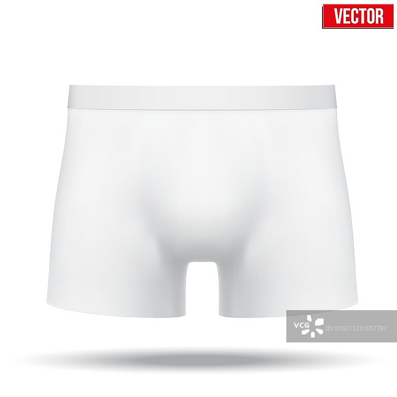 白色男士内裤，背景已隔离图片素材