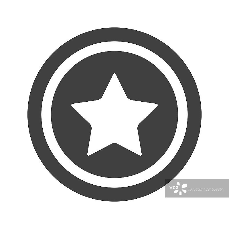 黑色圆形星星标志图片素材