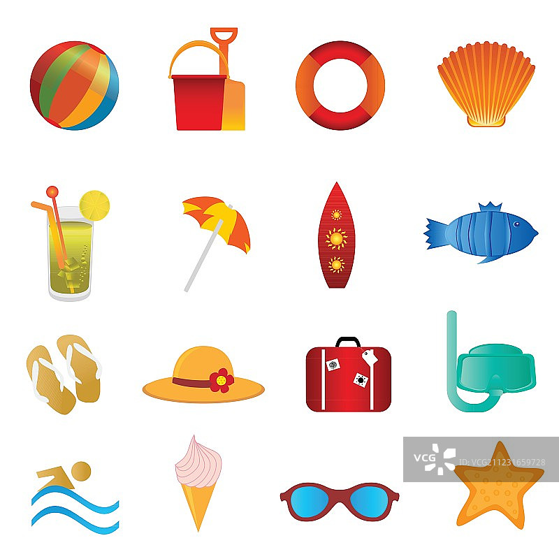 海滩图标图片素材