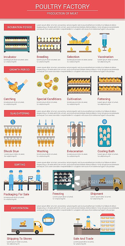 农业畜牧业信息图图片素材