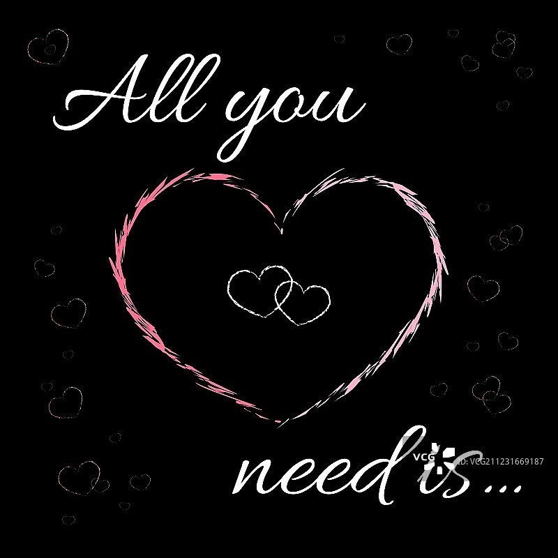 你只需要爱的T恤设计图片素材