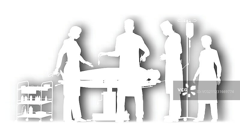 外科手术剪影图片素材