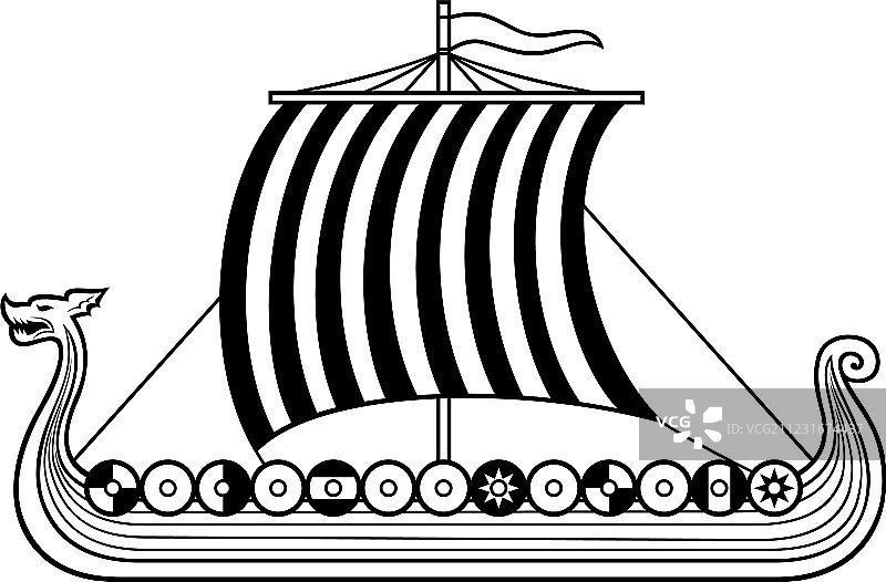 维京船图片素材