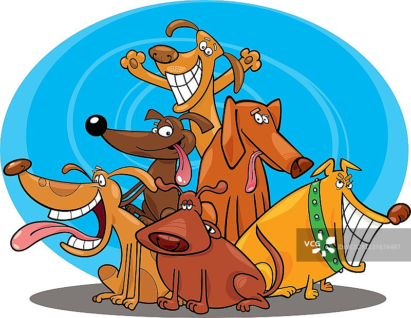 有趣的狗狗们图片素材