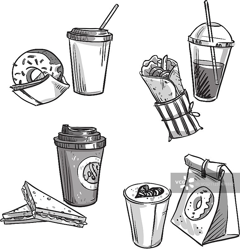 外卖小吃精选图片素材