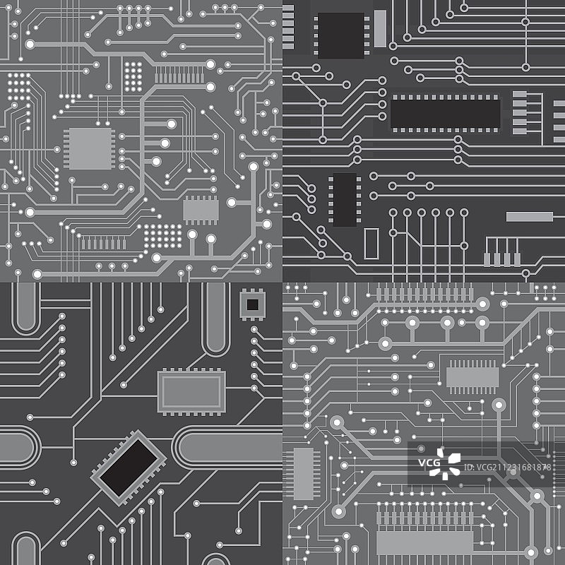 电脑主板无缝图案图片素材