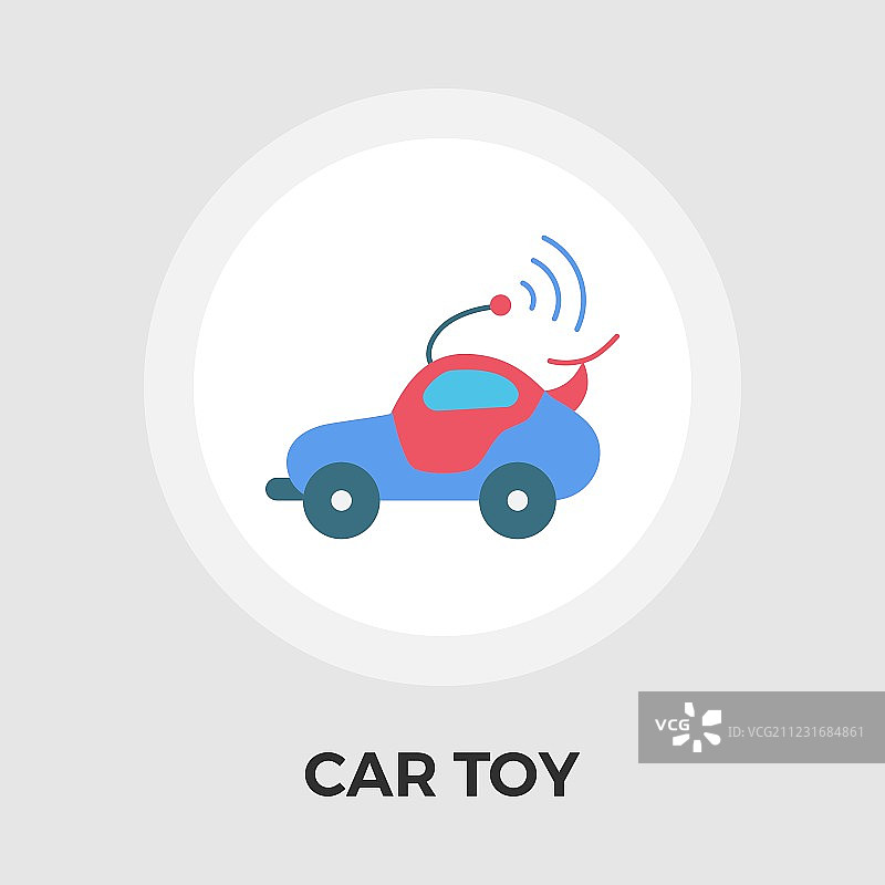 汽车玩具扁平风格图标图片素材