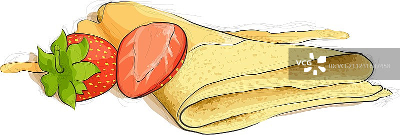 浆果煎饼叠图片素材