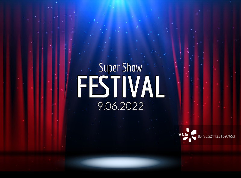 带灯光的节日海报设计图片素材