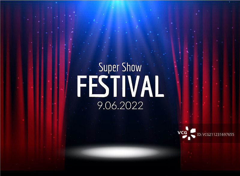 带灯光的节日海报设计图片素材