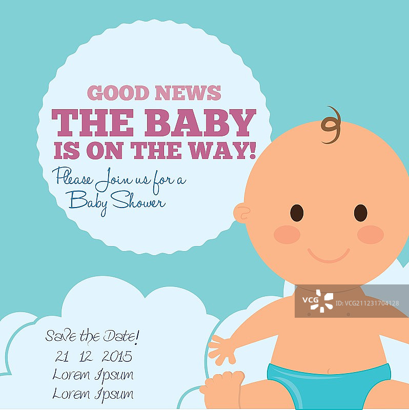 婴儿淋浴设计图片素材