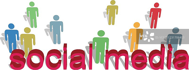 社交媒体词汇人物符号文本图片素材