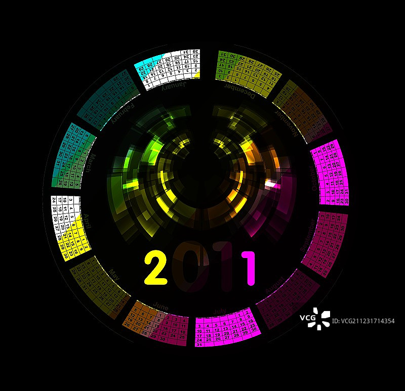 2011年日历图片素材