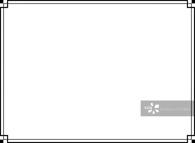 装饰艺术风格黑色装饰边框图片素材