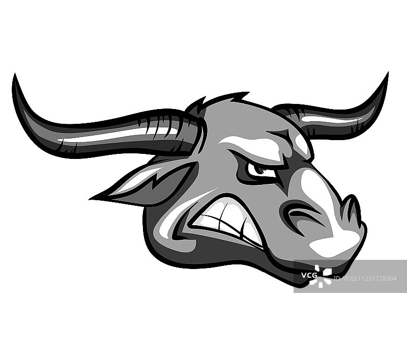 公牛吉祥物团队标签设计图片素材