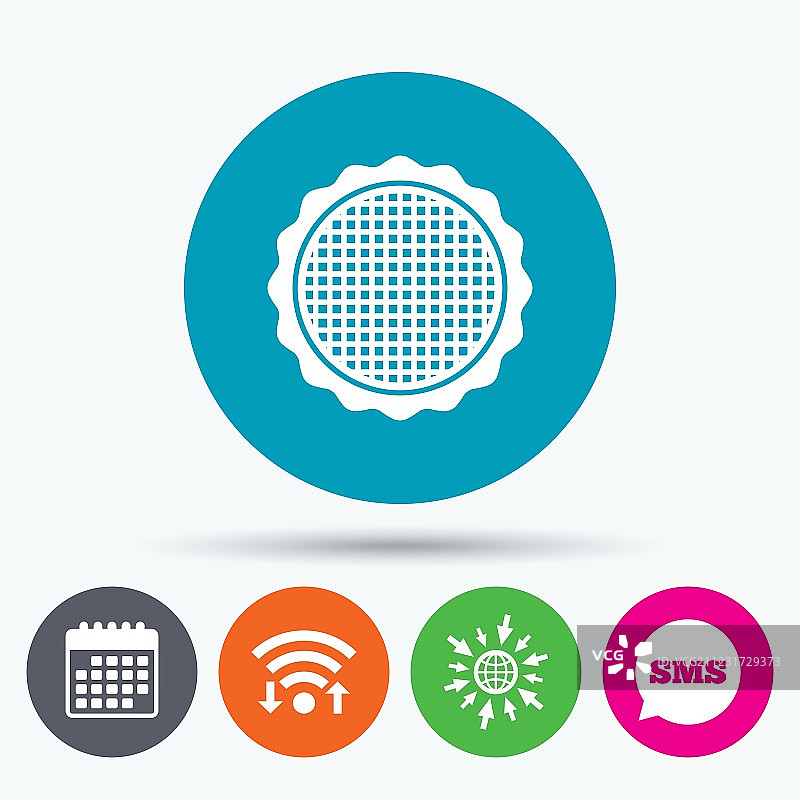 用于刺绣的帆布标志图标，裁缝符号图片素材