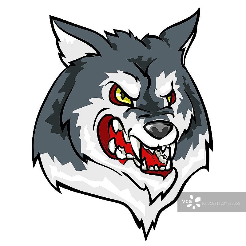 狼吉祥物团队标签设计图片素材