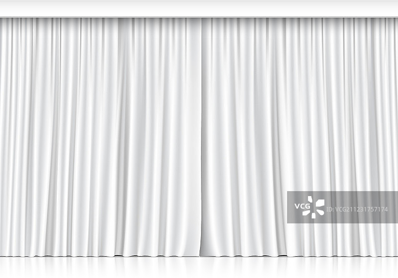 白色背景上的白色窗帘图片素材