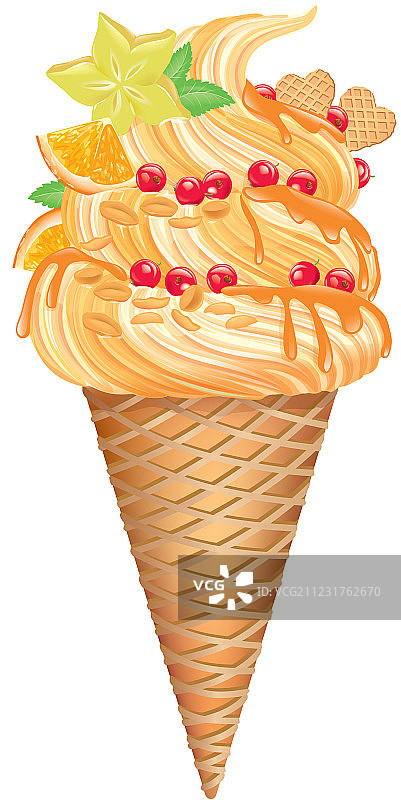 焦糖冰淇淋图片素材