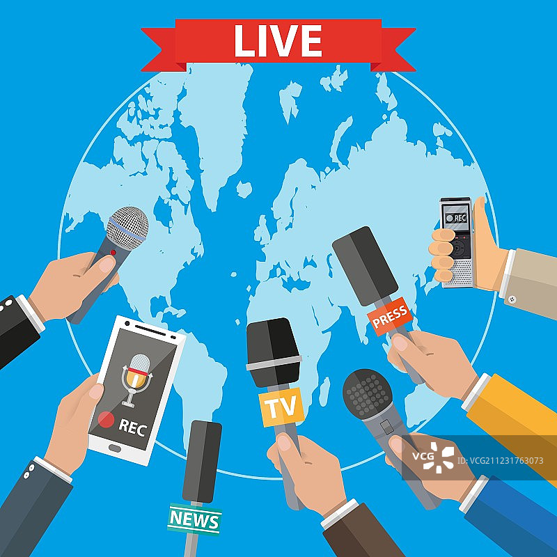 新闻直播报道热点图片素材