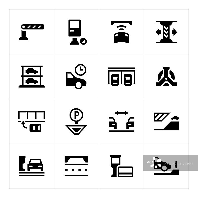 停车场图标合集图片素材