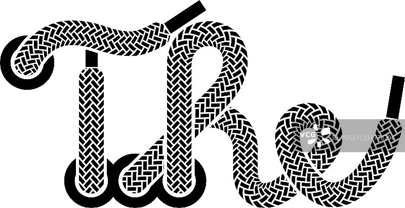 复古鞋带标志图片素材