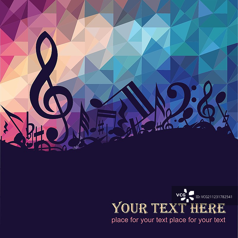 彩色音乐背景图片素材