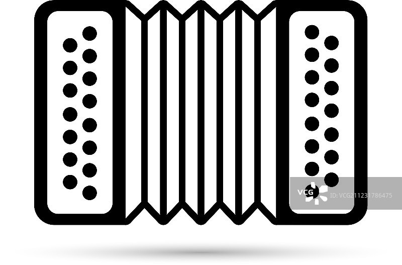 手风琴扁平图标图片素材