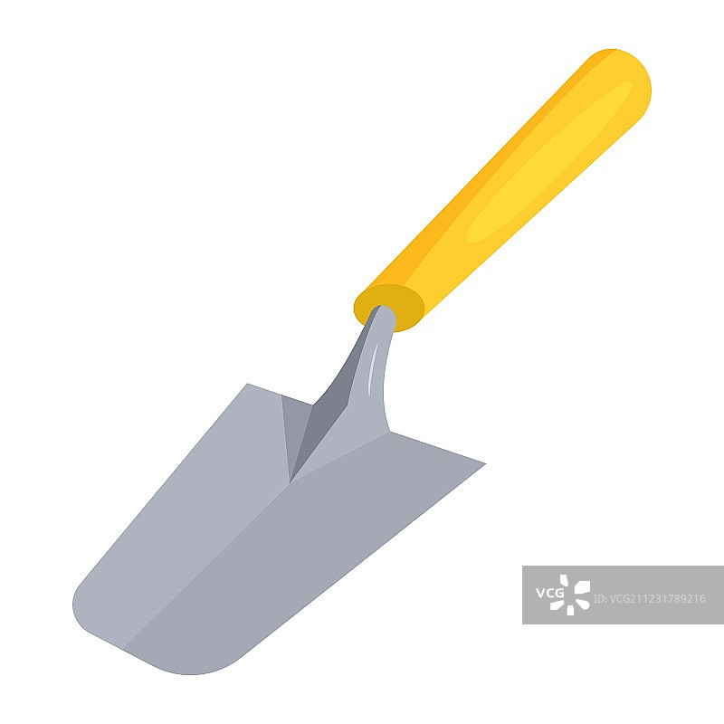 卡通风格的建筑泥刀图标图片素材