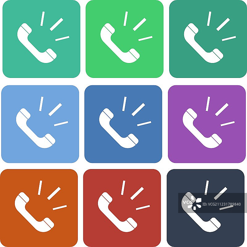 电话呼叫扁平图标图片素材