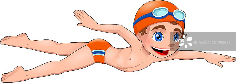 年轻的游泳者图片素材